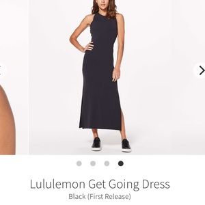 🍋Lululemon Get Going Maxi Dress Size 8 Black 🍋